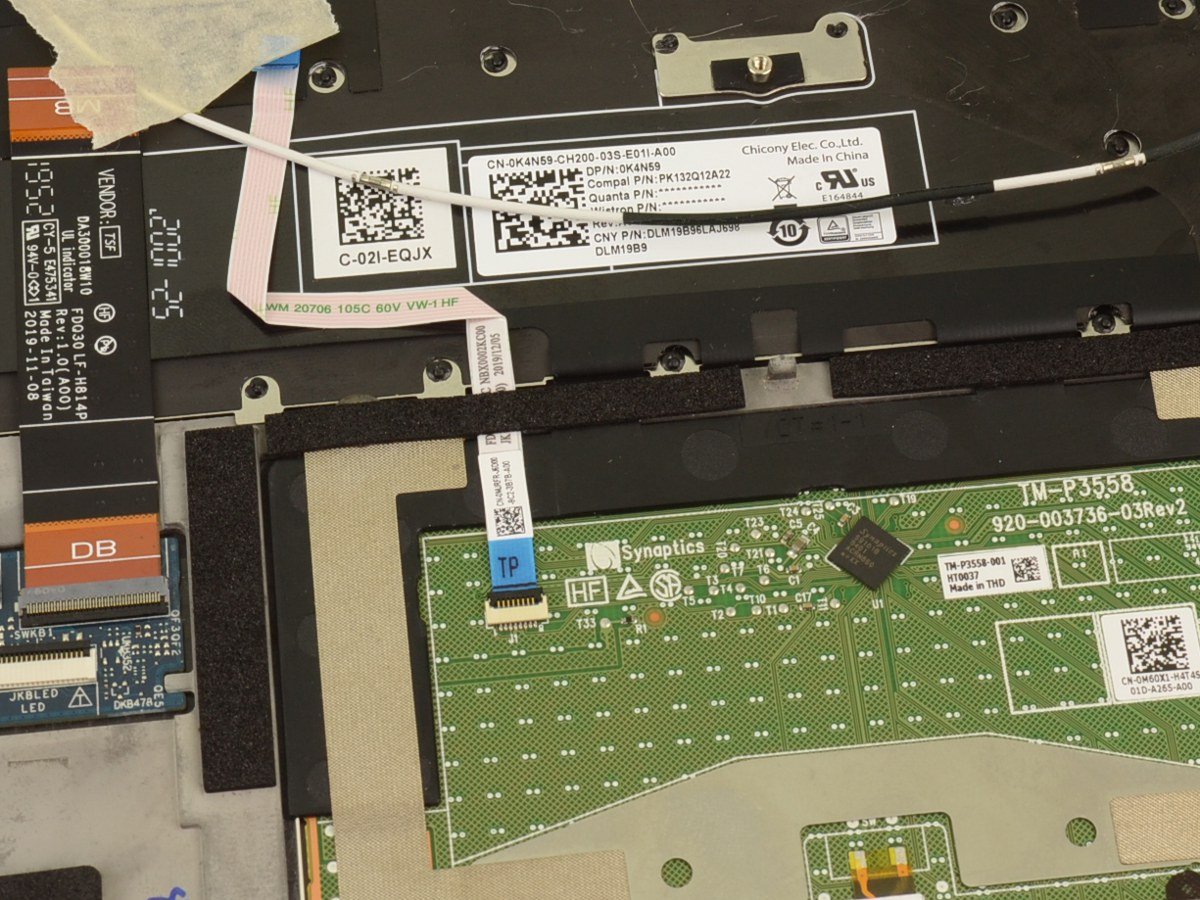 SPANISH - For Dell XPS 13 (9300) Touchpad Palmrest Keyboard Assembly - 1YN9Y - Image 3