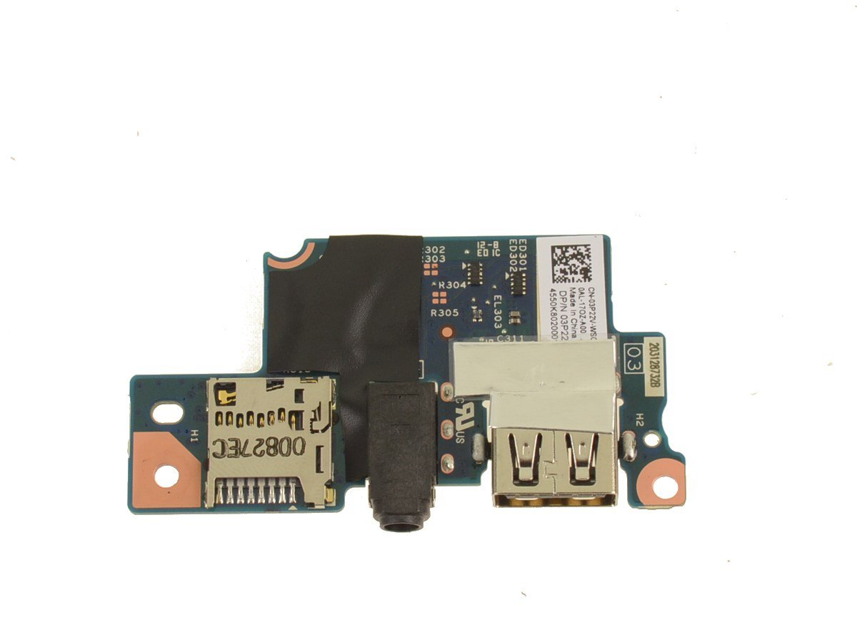 For Dell Vostro 5300 Right-side IO Circuit Board with SD Slot / Audio / USB Port - 3P22V