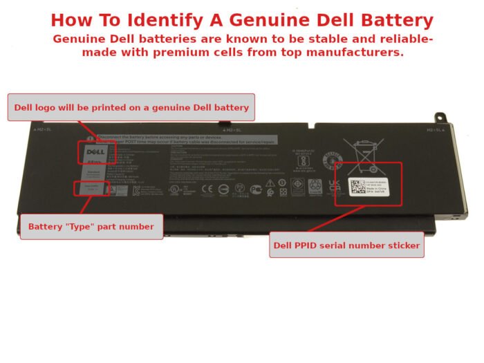 For Dell Precision 7550 7750 7560 7760 6-Cell 68Wh Laptop Battery - C903V - Image 2