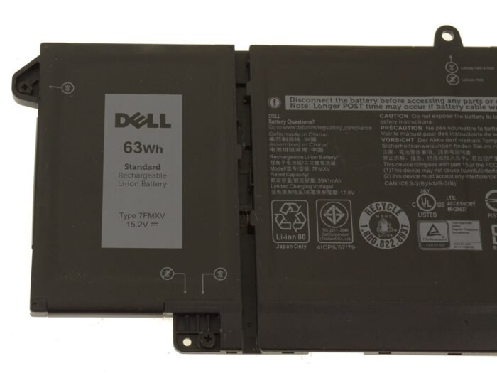 For Dell Latitude 5320 7320 7420 7520 63Wh 4-cell Laptop Battery - 7FMXV - Image 3