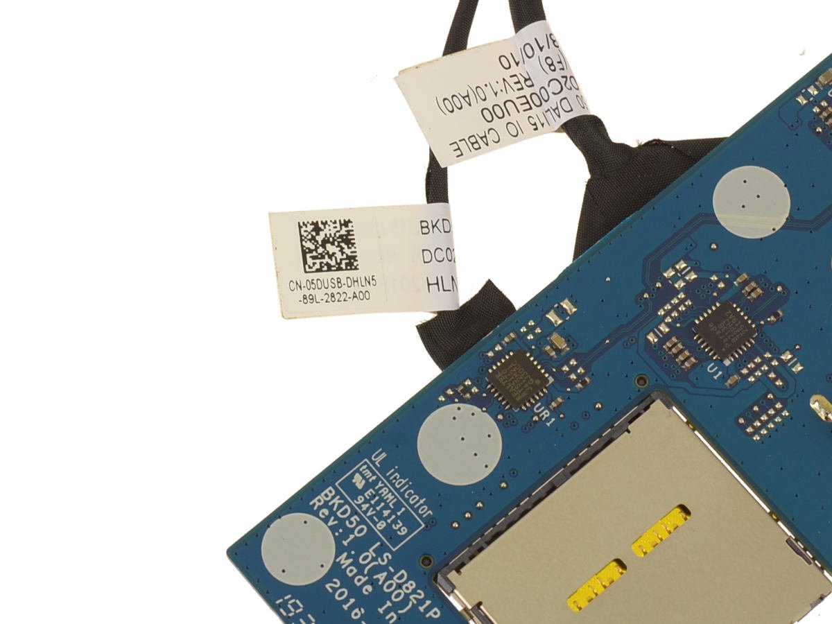 For Dell Vostro 5568 USB / SD Card Reader / VGA IO Circuit Board with Cables - Kit - 4T5M8 - Image 4