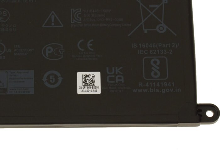 For Dell Genuine Chromebook 11 (3180 / 3181 / 3189 / 3400) 42Wh 3-cell Laptop Battery - Long Cable - 51KD7 - Image 4