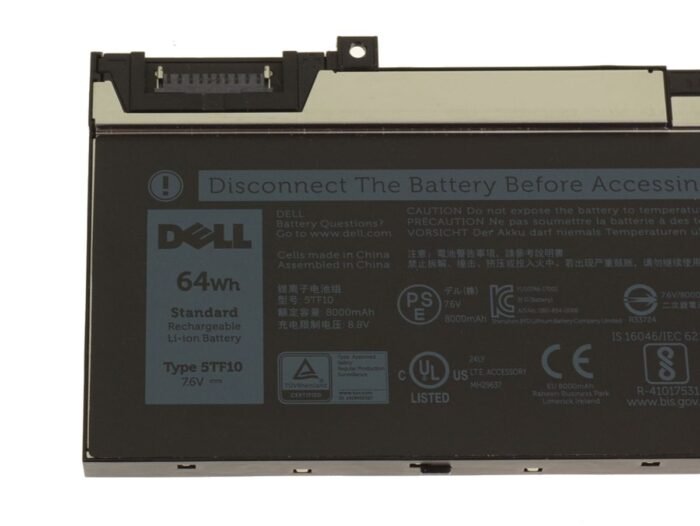 For Dell Precision 7530 / 7730 / 7540 / 7740 4-Cell 64Wh Laptop Battery - 5TF10
