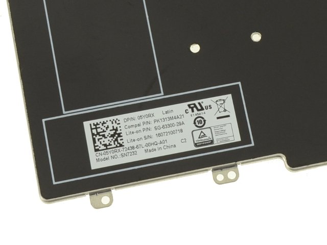SPANISH - For Dell Latitude E5550 / Precision 15 (3510 / 7510) Laptop Keyboard - Non-Backlit - 5Y0RX - Image 3