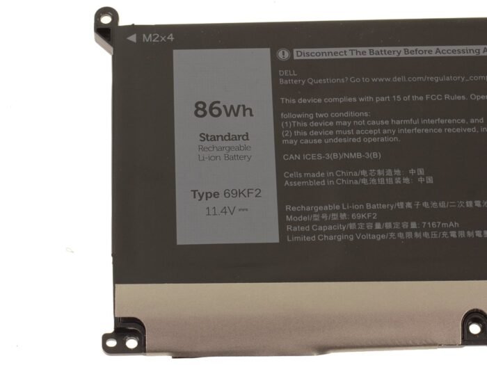 For Dell XPS 15 (9500) 6-Cell 86Wh Battery - 69KF2