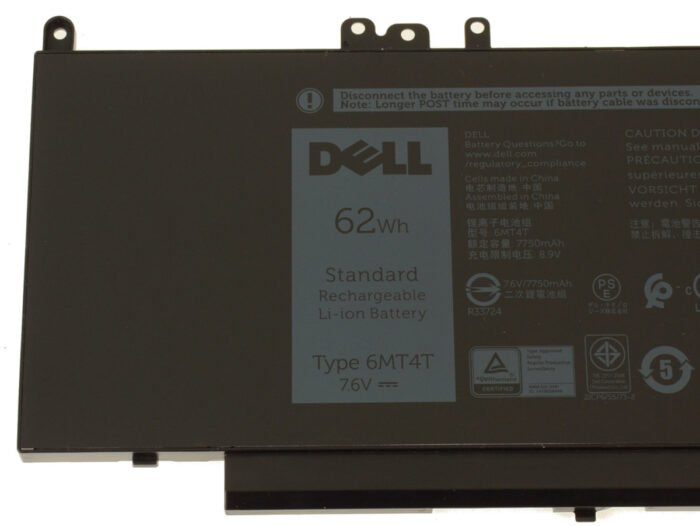 For Dell Latitude E5470 / E5570 / Precision 3510 4-cell 62Wh Laptop Battery - 6MT4T - Image 3