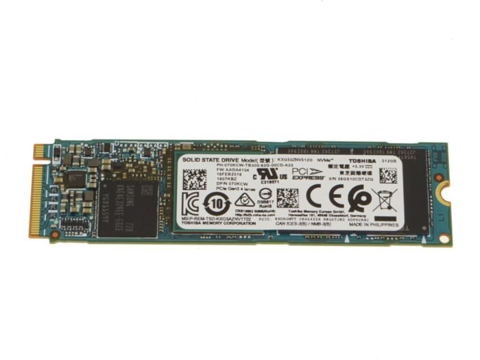 Toshiba 512GB NVMe PCIE SSD Hard Drive M.2 2280 Card - 512GB - 70KCW
