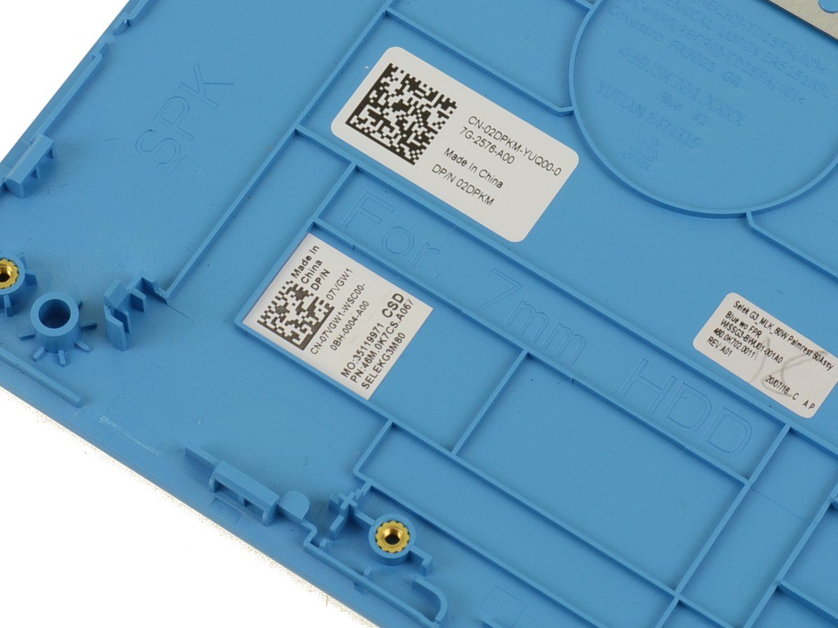 For Dell G Series G3 3500 Palmrest Backlit Keyboard Assembly -EG- 3 Cell - 7VGW1 - Image 2