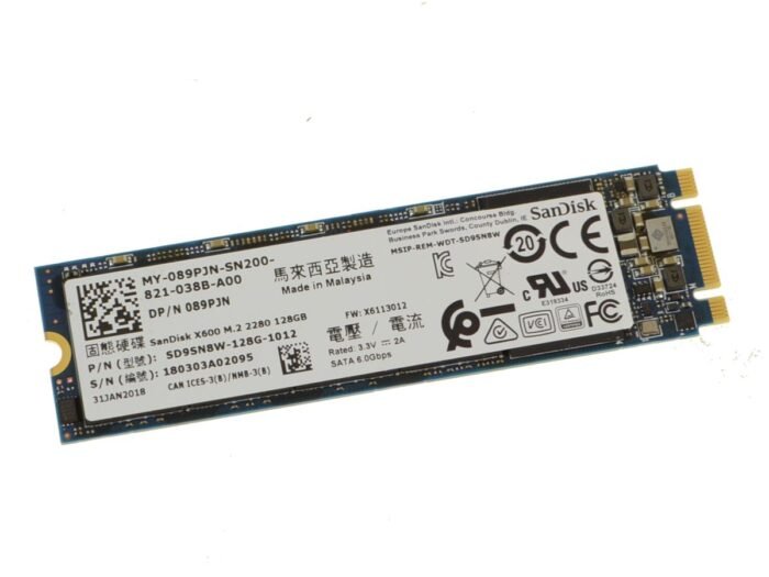 San Disk X600 128GB SATA SSD Hard Drive M.2 2280 Card - 128GB - 89PJN
