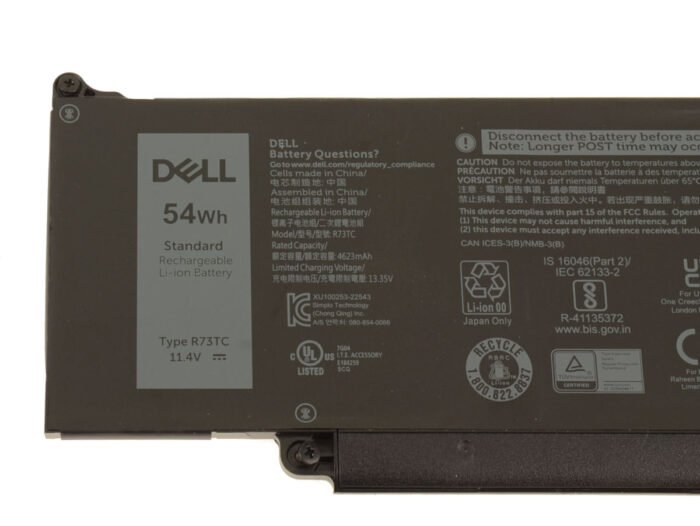 For Dell Latitude 5440 3540 5540 5340 3440 / Precision 3580 54Wh 3-cell Laptop Battery - R73TC