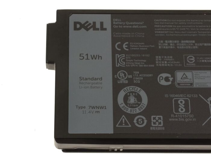 For Dell Latitude 5424 / 5420 / 7424 Rugged 3-cell 51Wh Laptop Battery - 7WNW1