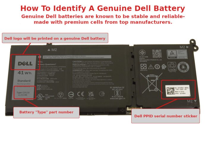 For Dell Inspiron 15 3511 / 3510 3-Cell 41Wh Laptop Battery - G91J0 - Image 2