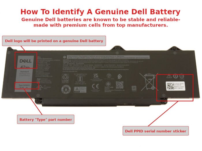 For Dell Latitude 5440 3540 5540 5340 3440 / Precision 3580 42Wh 3-cell Laptop Battery - GRWKG - Image 4