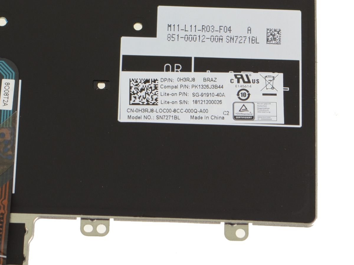 Brazilian - Precision 7530 / 7730 / 7540 / 7740 Laptop Backlit Keyboard - H3RJ8 - Image 2
