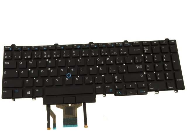 French Canadian - For Dell Latitude E5550 / Precision 15 (3510 / 7510) Laptop Backlit Keyboard - KPCMD