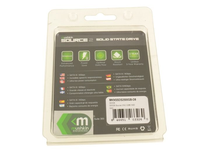 Mushkin 500GB SATA SSD Hard Drive M.2 2280 Card - 500GB