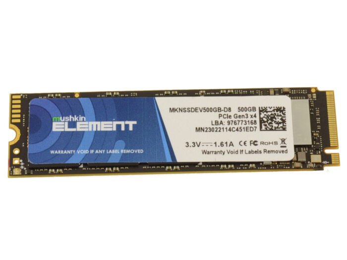 Mushkin Element Series 500GB NVMe PCIE SSD Hard Drive M.2 2280 Card - 500GB - Image 2
