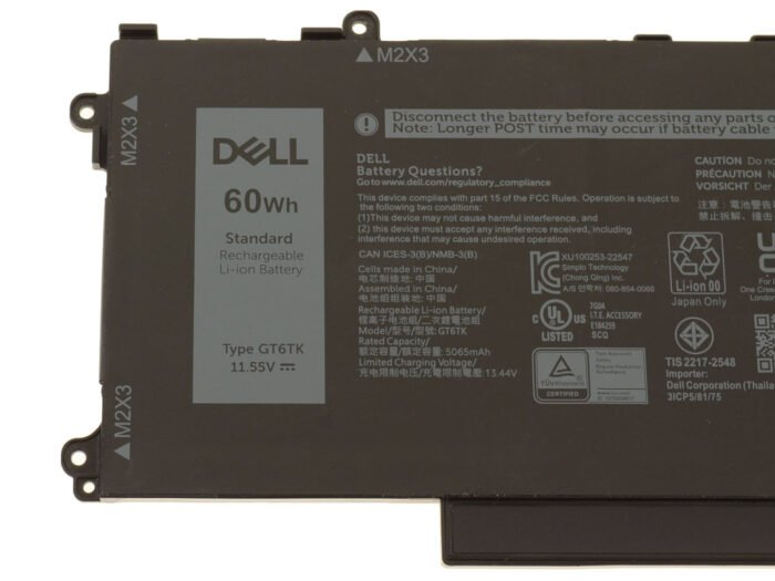 For Dell Latitude 9440 2-in-1 60Wh 3-cell Laptop Battery - GT6TK - Image 3