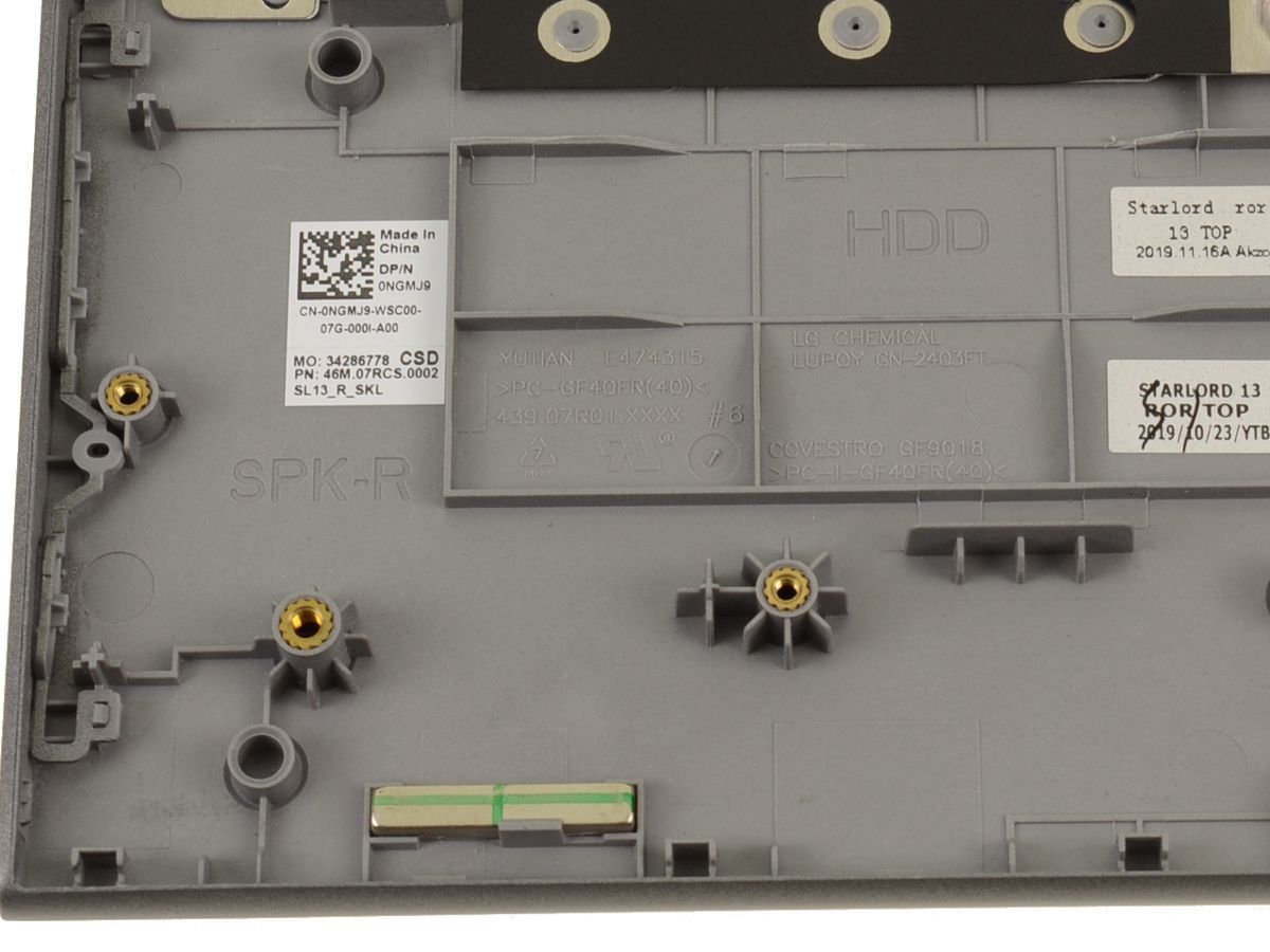 French English - For Dell Inspiron 13 (5368 / 5378) Palmrest Keyboard Assembly with Backlight - JCHV0 - NGMJ9 - Image 2