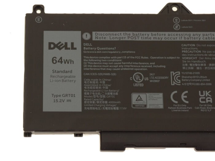 For Dell Latitude 5521 5421 / Precision 3561 4-Cell 64Wh Laptop Battery - GRT01 - Image 3