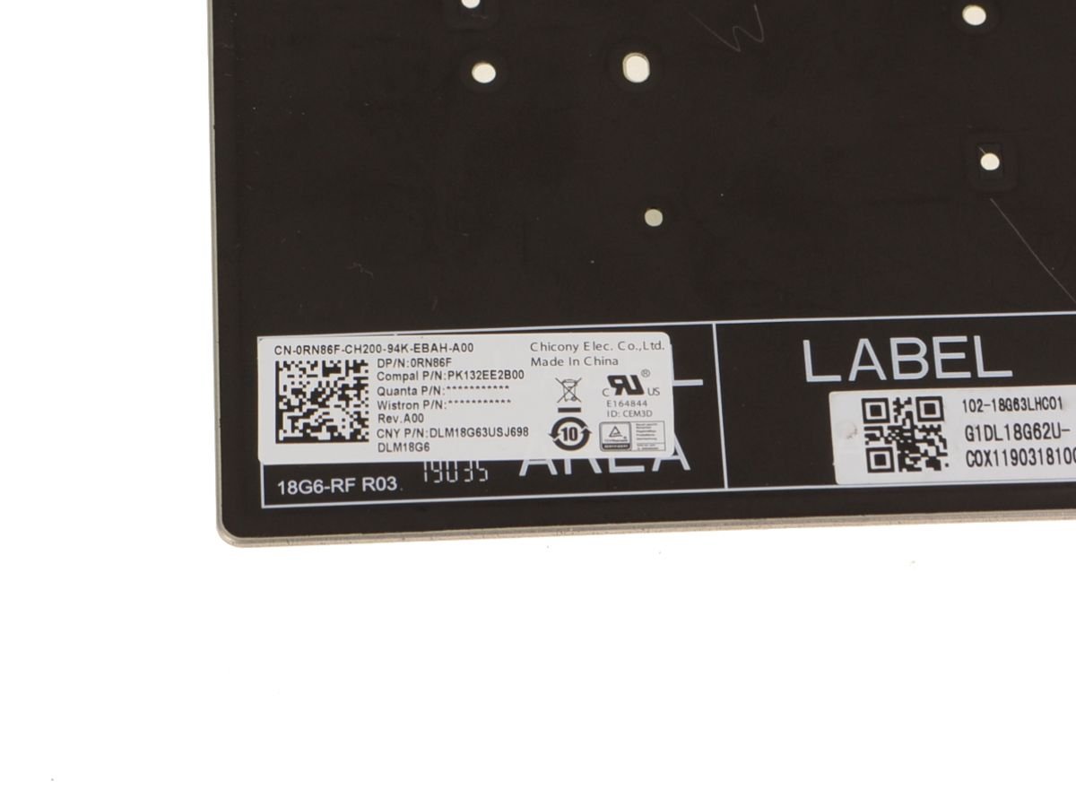 For Dell Latitude 7400 Laptop Keyboard with Backlight - RN86F - Image 2