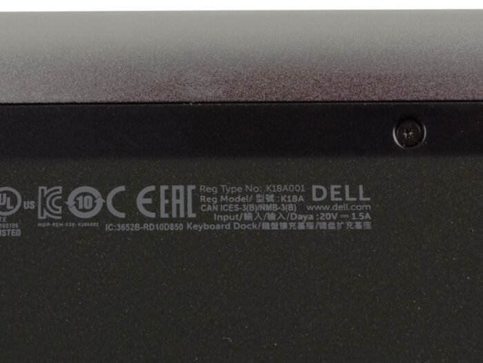 Spanish - For Dell Latitude 12 (7575) / XPS 12 (9250) Tablet Mobile Keyboard Docking Station - Spanish KB - K18A - Image 4