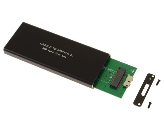 USB 3.0 External Portable M.2 SATA (NGFF Card) Drive Enclosure / Caddy Adapter - M.2 - Image 3