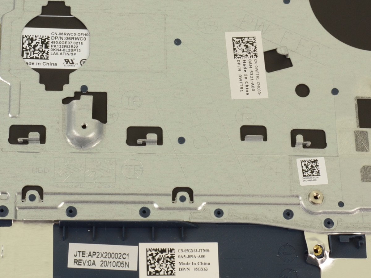 SPANISH - For Dell Inspiron 3501 / 3505 Palmrest Backlit Keyboard Assembly - USB C - 5GX63 - WFT91 - Image 2