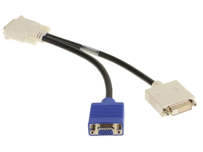 For Dell Splitter Monitor Cable DVI-I Dual Link Male to VGA Female and DVI-D Female Split Cable Adapter - WU329 - Image 2