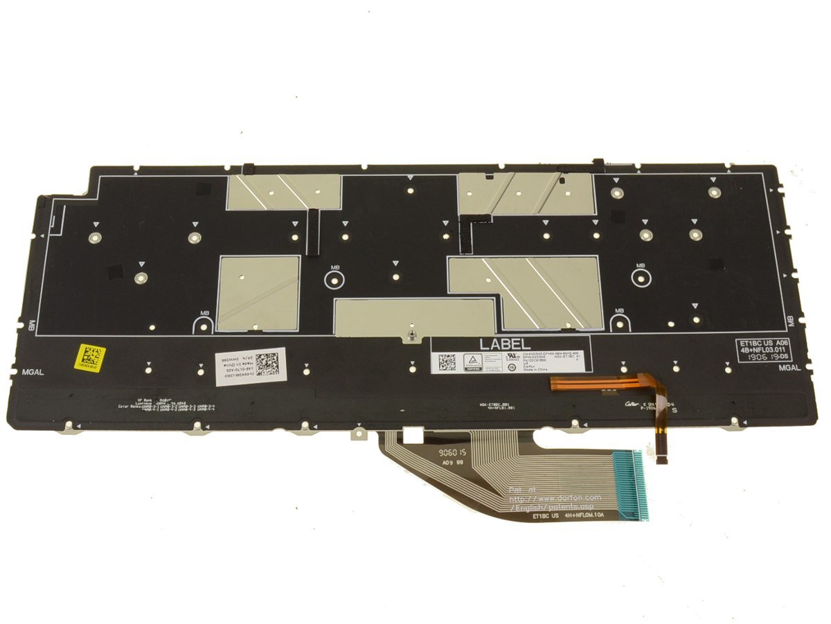 For Dell XPS 13 (7390 / 9310) 2-in-1 Backlit Keyboard - White - XD3H3 - WW39R - VKJ01