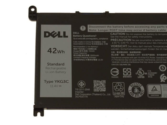 For Dell Genuine Chromebook 3110 42Wh 3-cell Laptop Battery - YKG3C