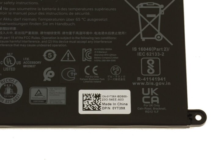 For Dell Genuine Chromebook 3110 / 3120 42Wh 3-cell Laptop Battery - YT39X - 26JGK