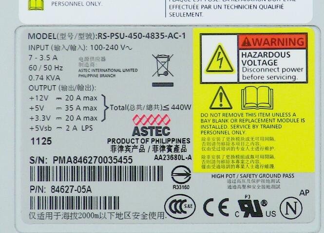 Original 30FFX 030FFX For Dell EqualLogic Server 450W Power Supply - Image 4
