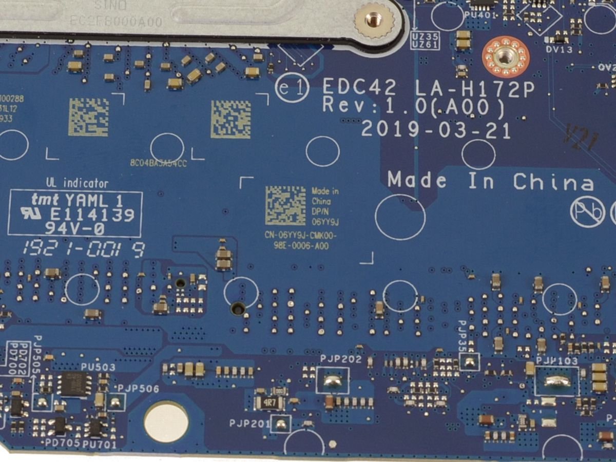 For Dell Latitude 5401 Motherboard System Board i7 2.6GHz Hex Core CPU - Discrete Nvidia Graphics - 6YY9J - Image 2