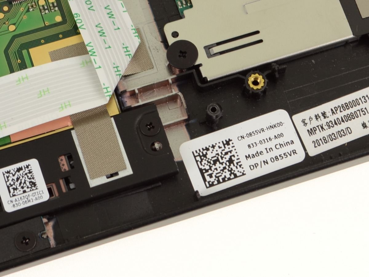 For Dell Latitude 7390 2-in-1 Palmrest Touchpad Assembly with Fingerprint Reader - TP19P - 855VR - Image 3