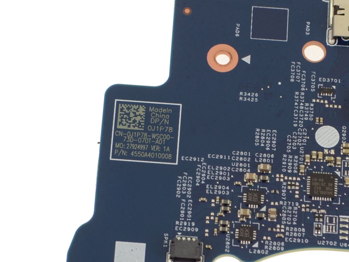 For Dell Chromebook 13 (3380) Motherboard System Board Intel Celeron 1.6GHz CPU - eMMC 32GB - J1P78 - Image 3