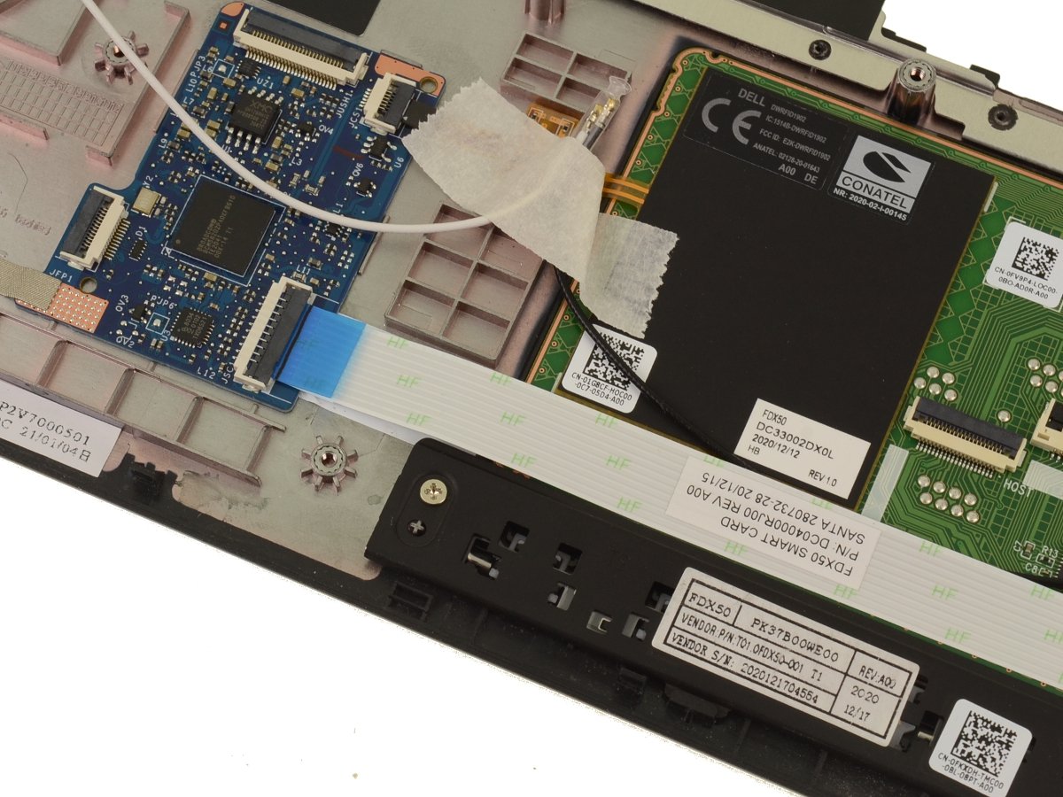 For Dell Precision 7550 Touchpad Palmrest Assembly with Smart Card and Fingerprint Reader - NFC - KMPN3 - Image 3