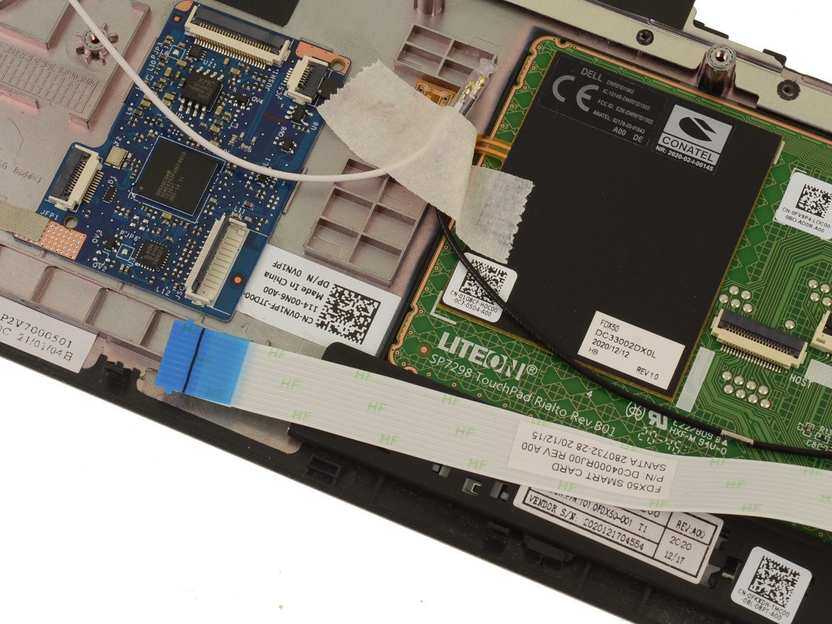 For Dell Precision 7550 Touchpad Palmrest Assembly with Smart Card and Fingerprint Reader - NFC - KMPN3 - Image 4