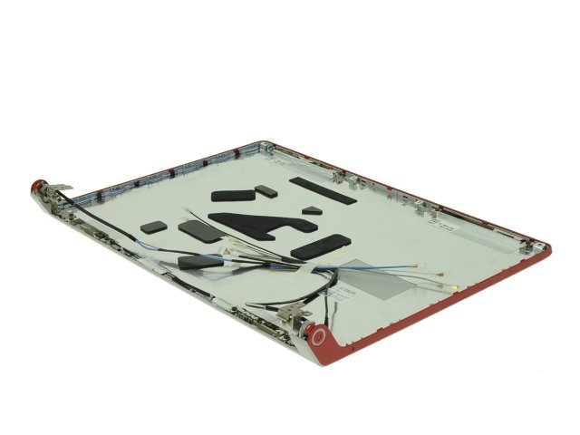 For Dell Studio 1535 / 1536 / 1537 15.4" LCD Back Top Cover Lid Plastic (Includes Power Button) with Hinges - Graphite Grey with Red Trim - M125C - Image 3