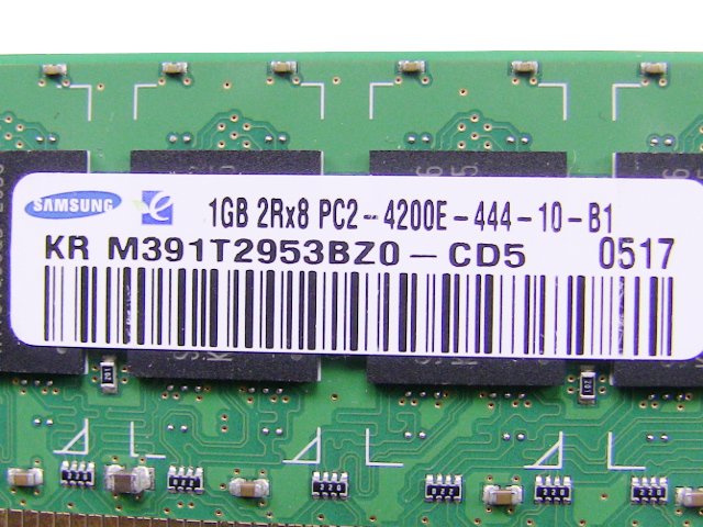 For Dell DDR2 533Mhz 1GB PC2-4200E ECC RAM Memory Stick - M391T2953BZ0-CD5 - Image 2