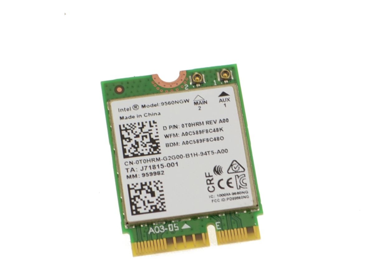 Intel Wireless-AC 9560 WLAN WiFi 802.11ac / Bluetooth 5.0 M.2 Card - T0HRM