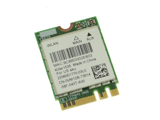 Killer Wireless N1535 Dual Band WLAN WiFi 802.11 ac/a/b/g/n + Bluetooth 4.0 M.2 Card - VM1D6