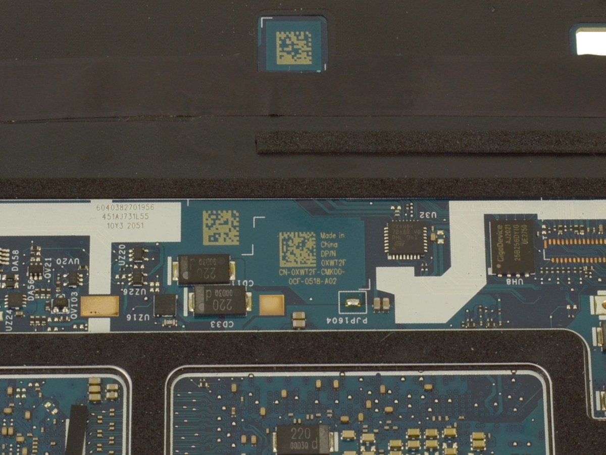 For Dell XPS 15 9500 Motherboard System Board with Intel i9-10885H Octa Core 2.4GHz - Nvidia Graphics - XWT2F - Image 2