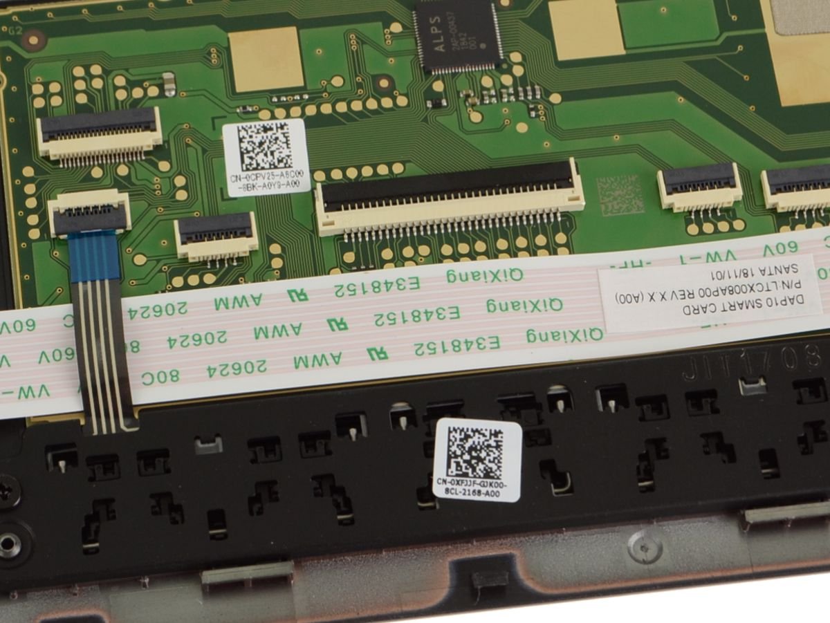For Dell Precision 7730 Touchpad Palmrest Assembly with Fingerprint Reader - 4P5P4 - FPG5T - Image 3