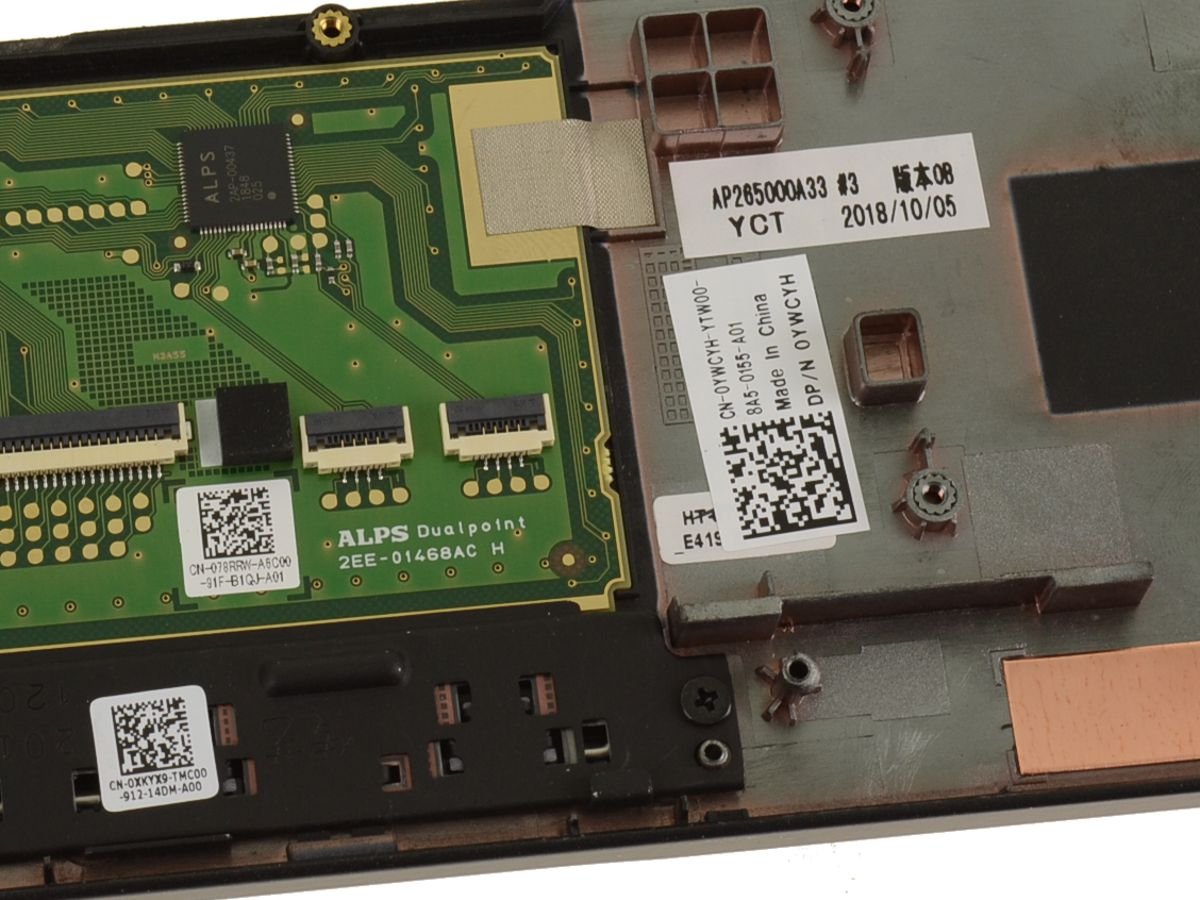 For Dell Latitude 7490 EMEA Touchpad Palmrest Assembly - EMEA Dual Point - YWCYH - Image 2