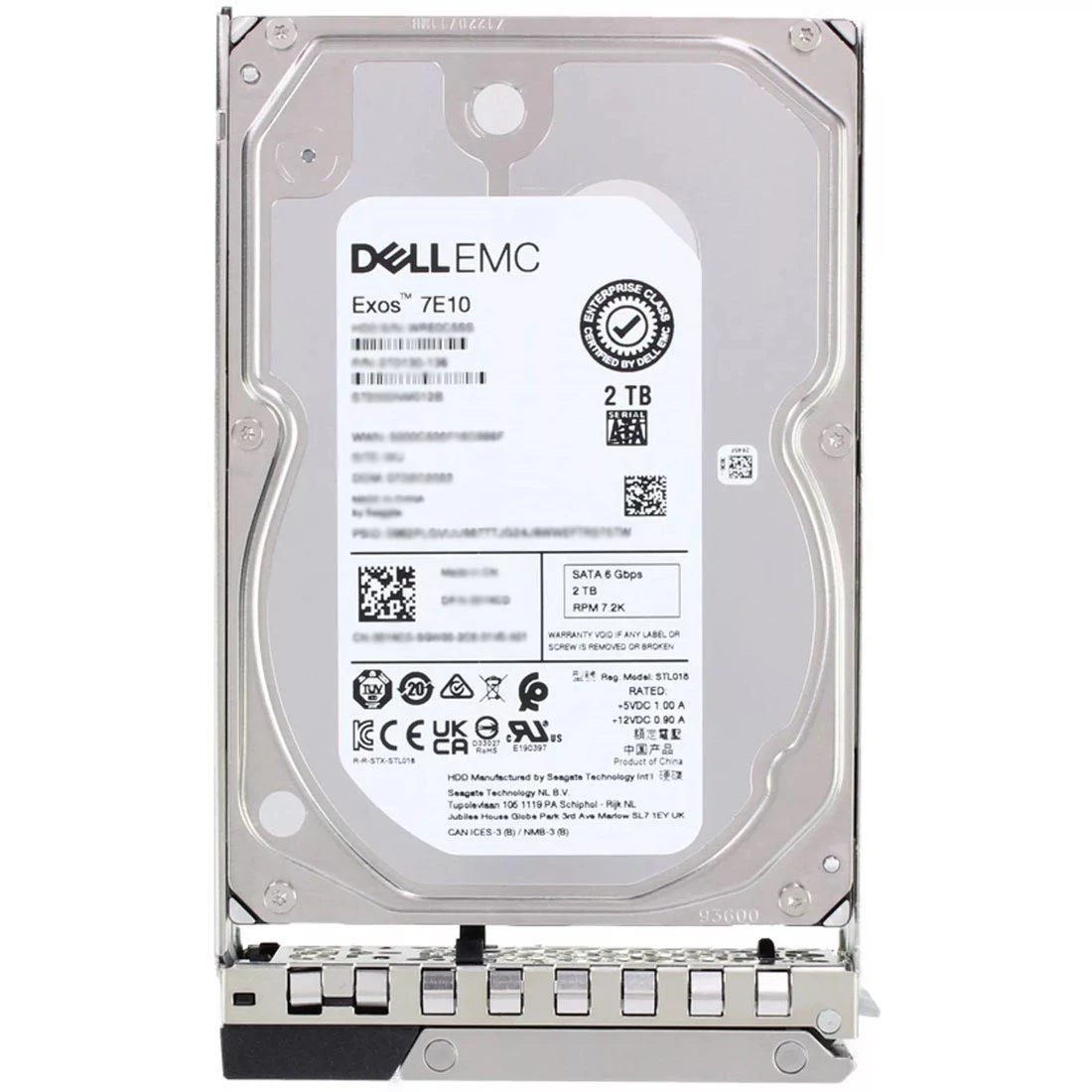For Dell 400-ASNC 2TB 7.2K 3.5" SATA 6Gbps 512n Internal Hard Drive
