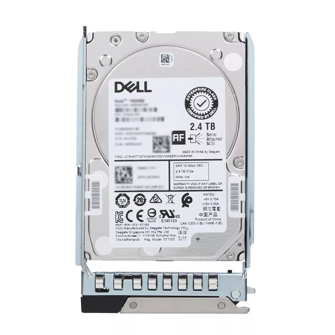 For Dell 400-AVBK 2.4TB SED 10K 2.5" SAS 12Gbps 512e 256MB 14G Hot-Plug HDD