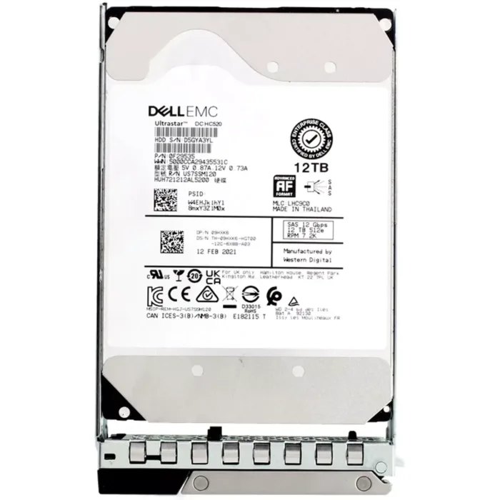 For Dell 09HXK6 12TB NL SAS 12Gbps 7.2k 512e 3.5inch 256MB 14G Hot Plug Hdd