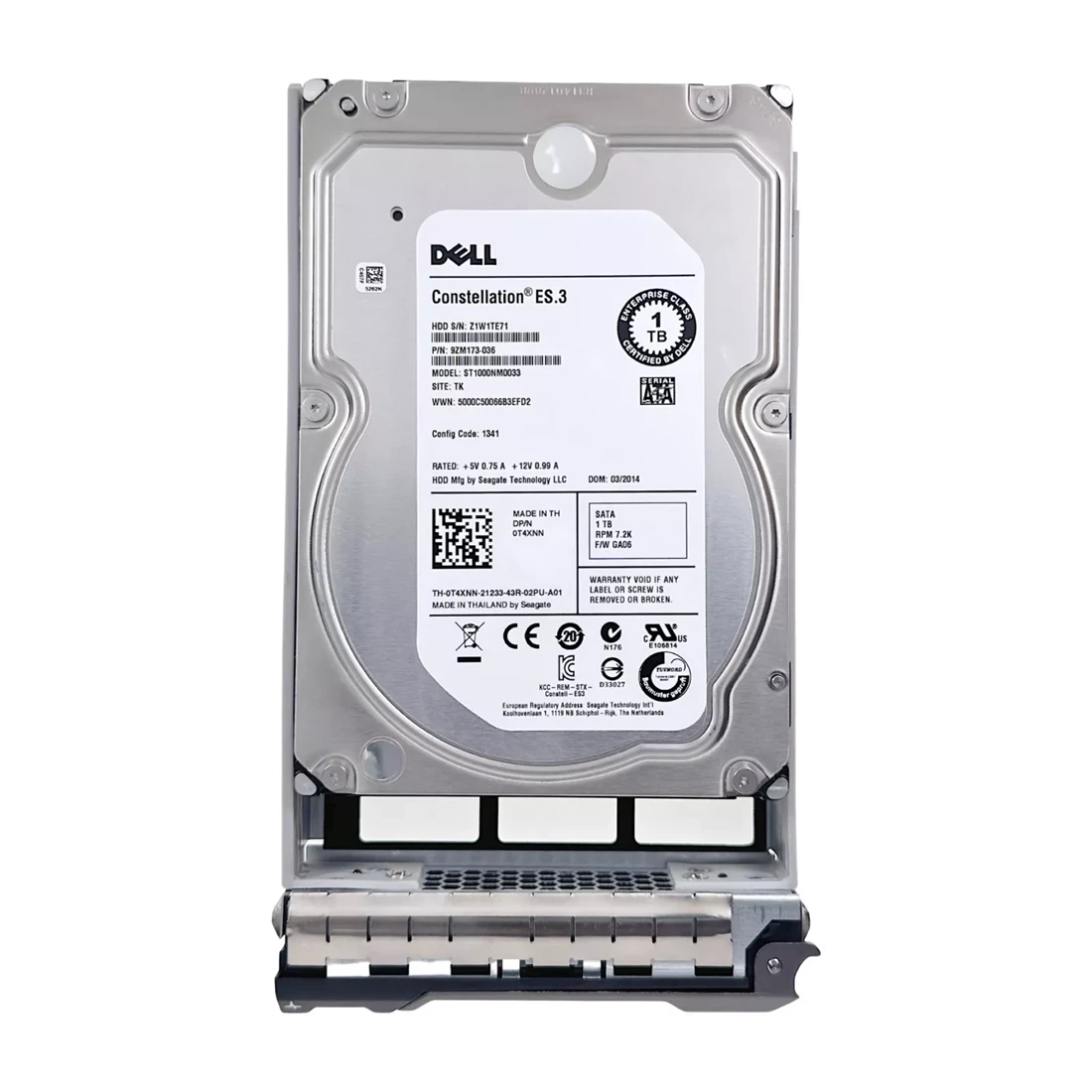 For Dell0T4XNN 1TB 7.2K SATA 6Gbps 3.5" Hard Drive