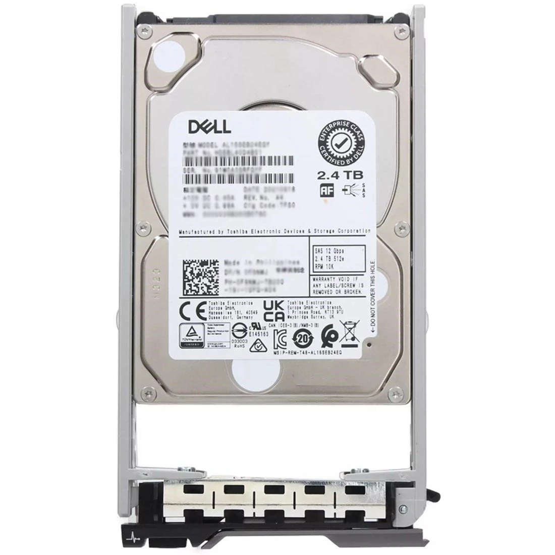 For Dell 0RWR8F 2.4TB 10K SAS 12Gbps 512e Hot Plug Hard Drive